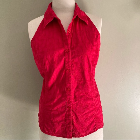 Gloria Vanderbilt Tops - Gloria Vanderbilt | Vintage Halter Button Down Top sz L